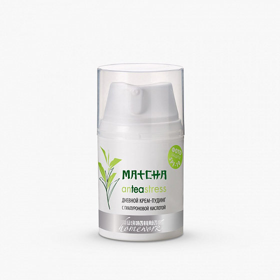 Крем-пудинг дневной с гиалуроновой кислотой MATCHA anTEAstress, 50 мл
